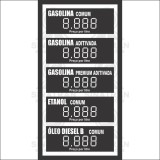  Gasolina comum - Gasolina aditivada - Gasolina premium aditivada - Etanol comum - Óleo diesel b comum 